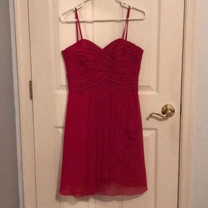 Red David’s Bridal Mini Dress